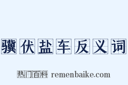 骥伏盐车反义词是什么意思的图片